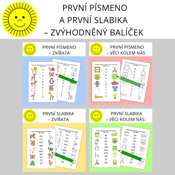 PRVNÍ PÍSMENO A PRVNÍ SLABIKA - ZVÝHODNĚNÝ BALÍČEK