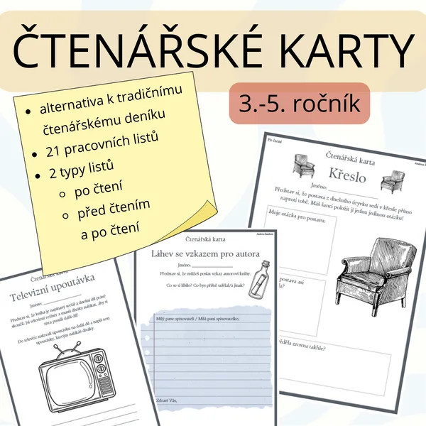 Čtenářské karty: Alternativa ke čtenářskému deníku