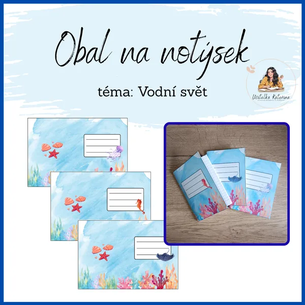Obal na notýsek - téma vodní svět
