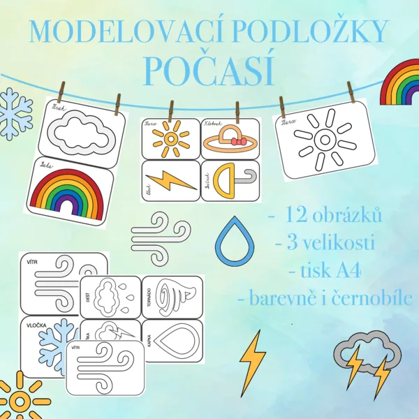 Modelovací podložky - Počasí