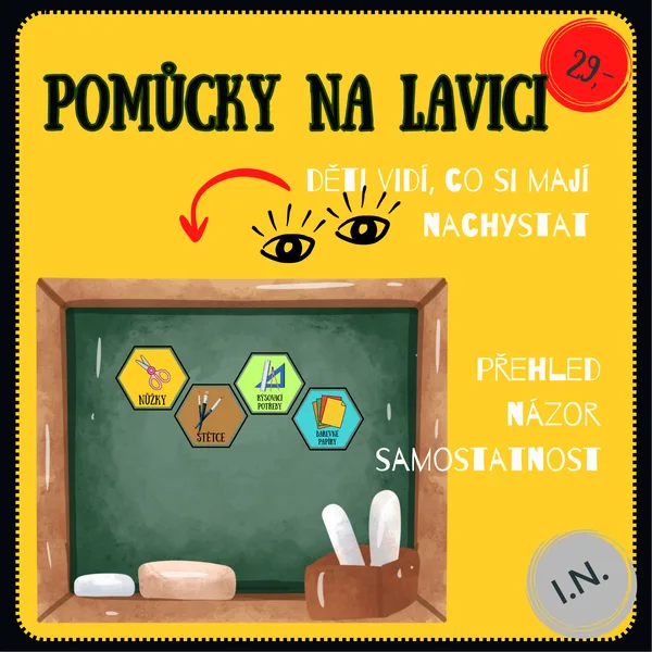 Přehled - pomůcky na lavici