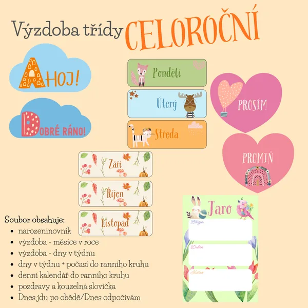Celoroční výzdoba třídy