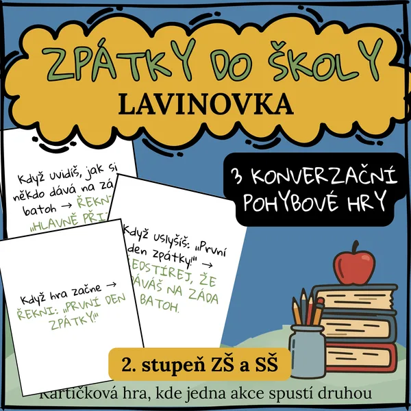 Zpátky do školy - Lavinovka pro 2. stupeň (ČJ verze)