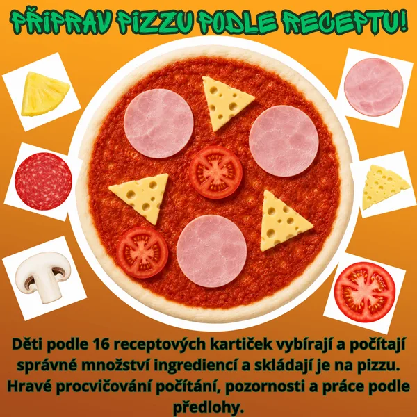 🍕 Připrav pizzu podle receptu!