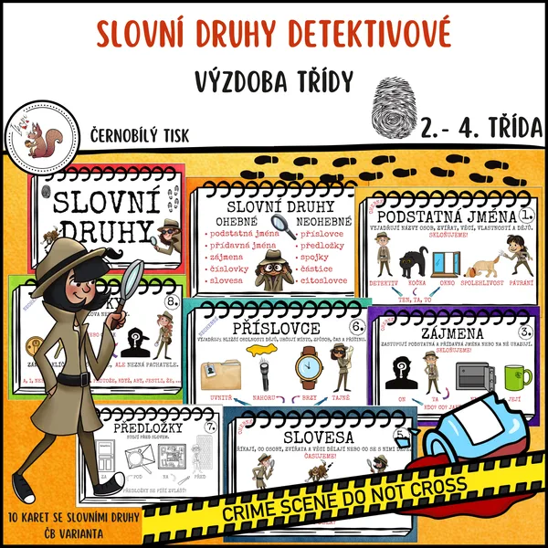Slovní druhy detektivové