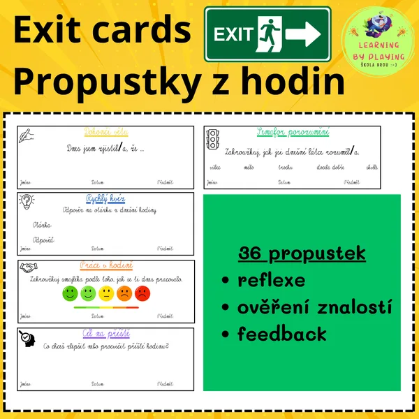 Exit cards - propustky z hodin