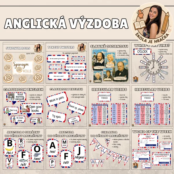 Výzdoba učebny angličtiny