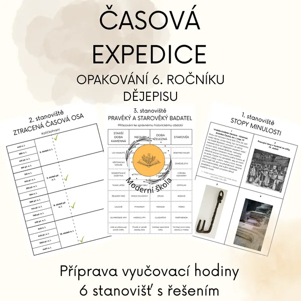 Časová expedice – hravé opakování dějepisu 6. ročníku (pantomima, tabu)