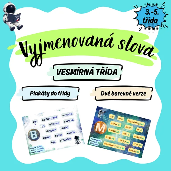 Vyjmenovaná slova - vesmírná třída