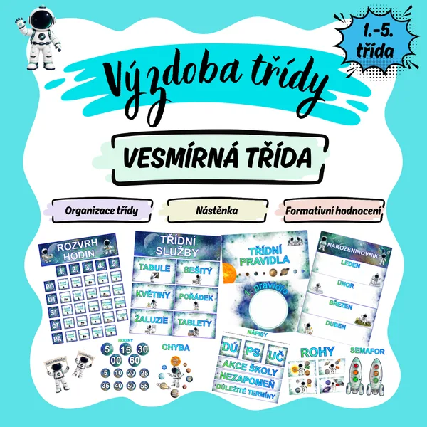 Výzdoba třídy - Vesmír (sluneční soustava)