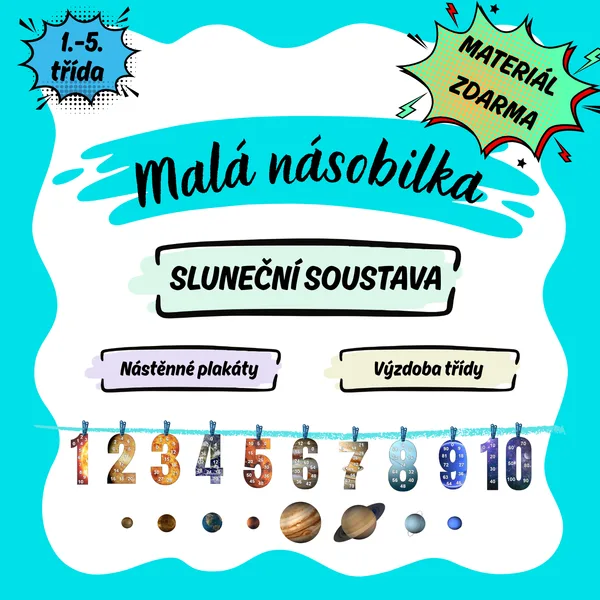Malá násobilka - Sluneční soustava (Vesmírná třída)