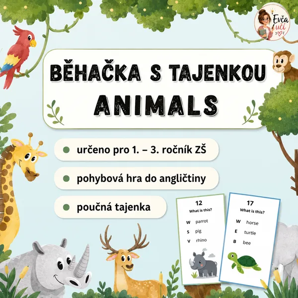 ANIMALS – běhací hra s tajenkou