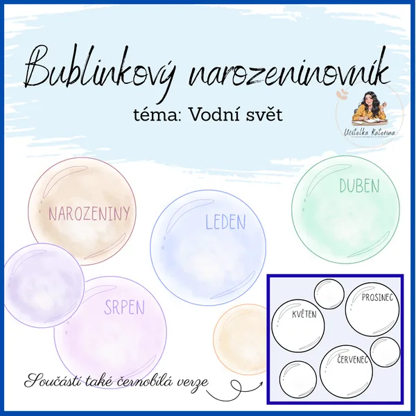 Bublinkový narozeninovník - téma vodní svět