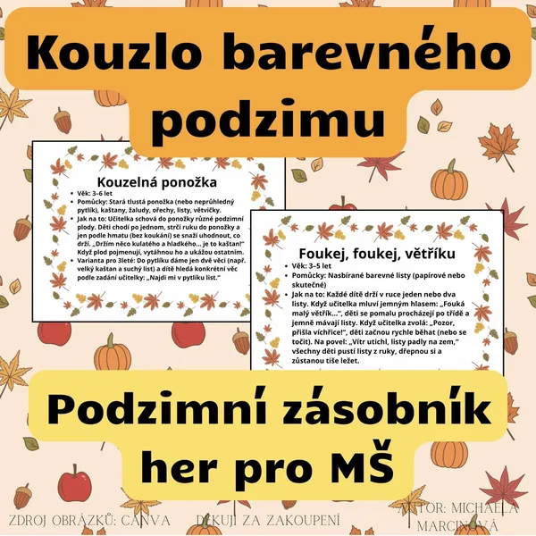 Podzimní zásobník her pro MŠ