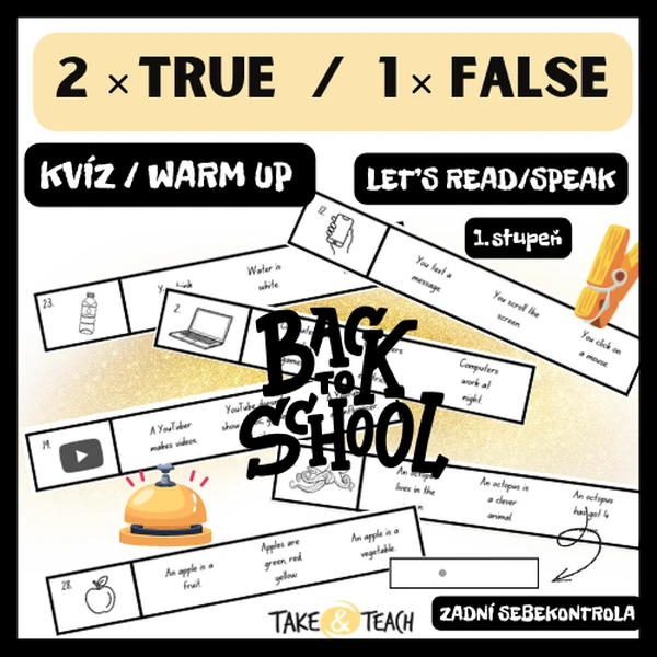 KVÍZ - WARM UP - TRUE AND LIE - PRAVDA - LEŽ