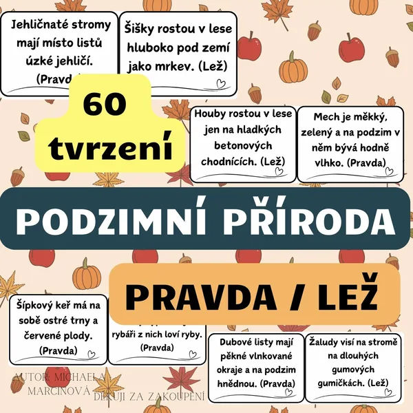 Podzimní příroda - pravda/lež