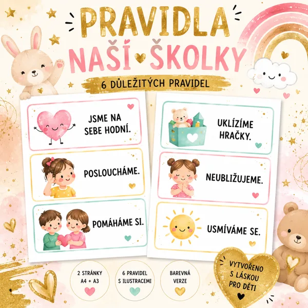 Pravidla naší školky – 6 pravidel pro děti
