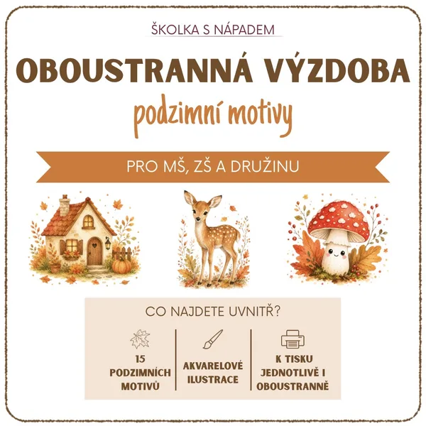 Podzimní výzdoba - oboustranná