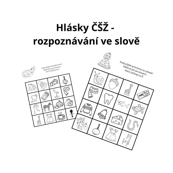 Hlásky ČŠŽ - rozpoznávání ve slově
