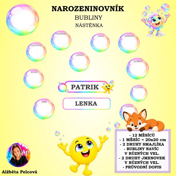 NAROZENINOVNÍK - BUBLINY (nástěnka)