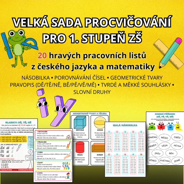 Velká sada procvičování pro 1. stupeň ZŠ