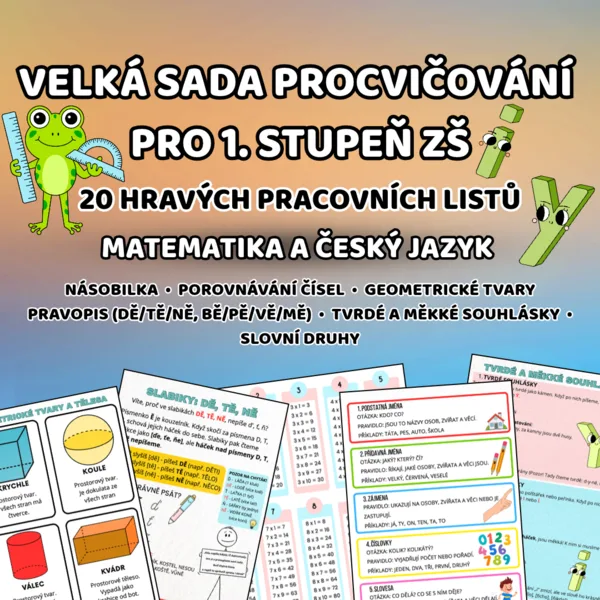 Velká sada procvičování pro 1. stupeň ZŠ
