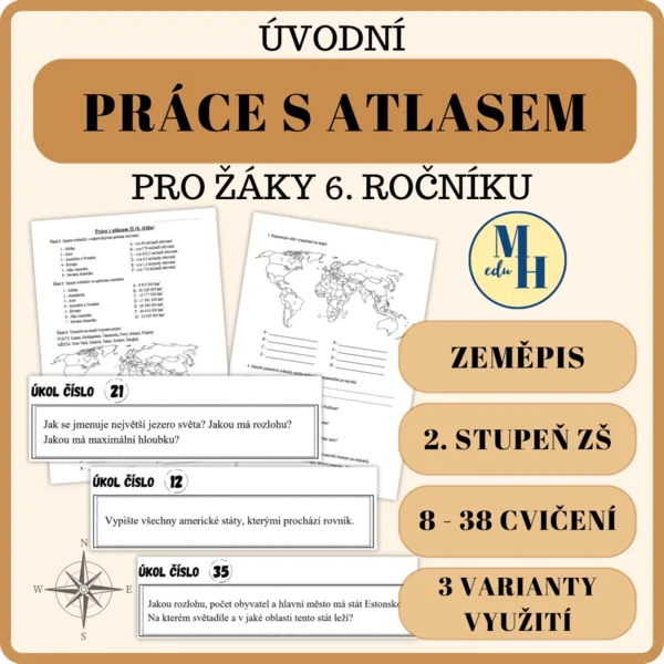 Úvodní práce s atlasem pro žáky 6. ročníku