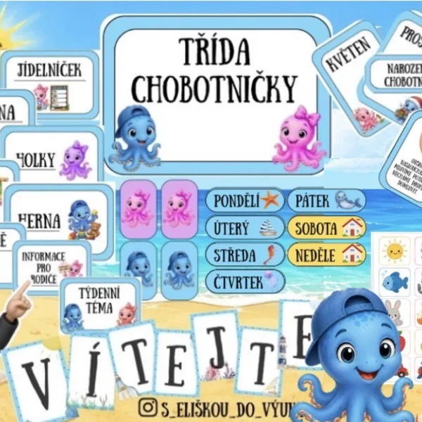🐙CHOBOTNIČKY - výzdoba třídy🐙