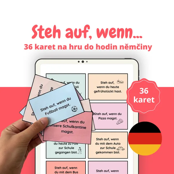 Steh auf, wenn: 36 kartiček na hru do hodin němčiny
