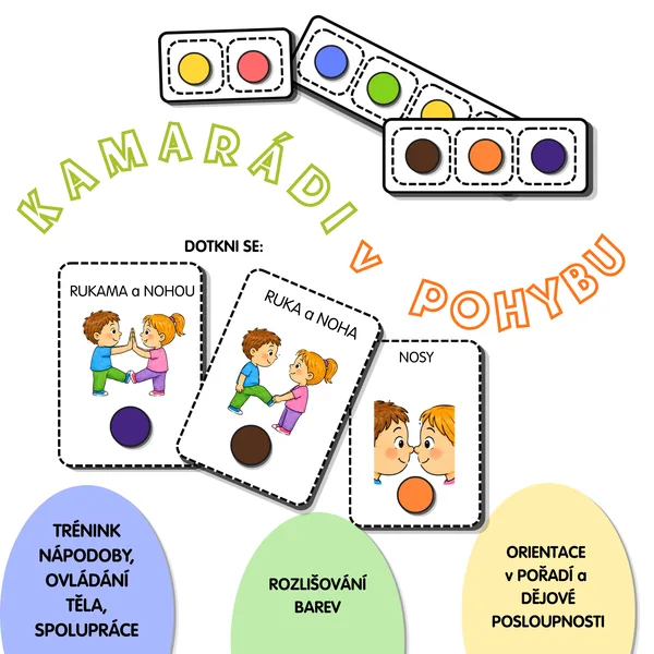 Kamarádi v pohybu - cvičíme podle barev