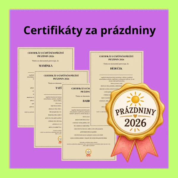 Certifikáty za prázdniny