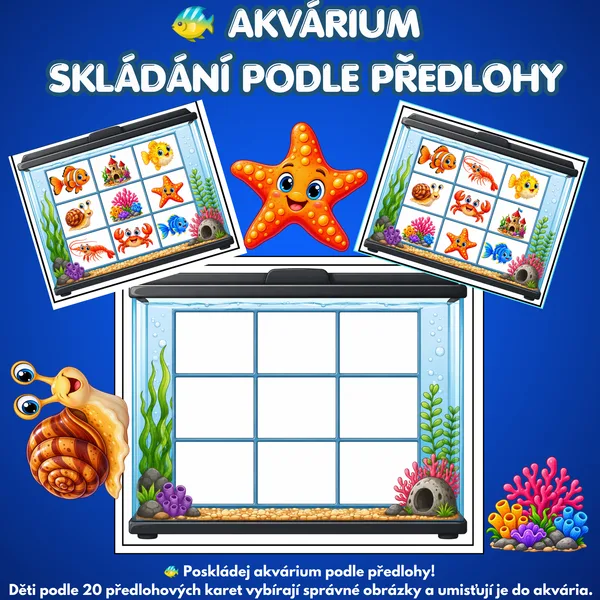 🐠 Akvárium – skládání podle předlohy