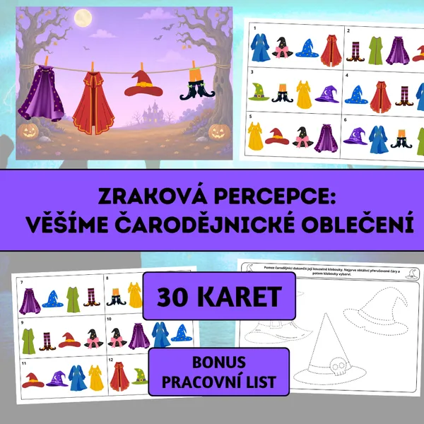 Zraková percepce: Věšíme čarodějnické oblečení