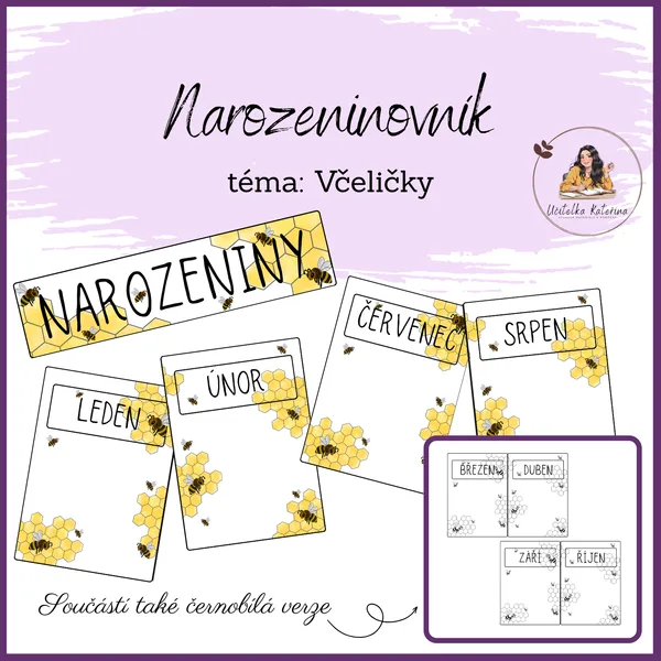 Narozeninovník - téma včeličky