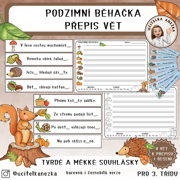 PODZIMNÍ BĚHAČKA - TVRDÉ A MĚKKÉ SOUHLÁSKY