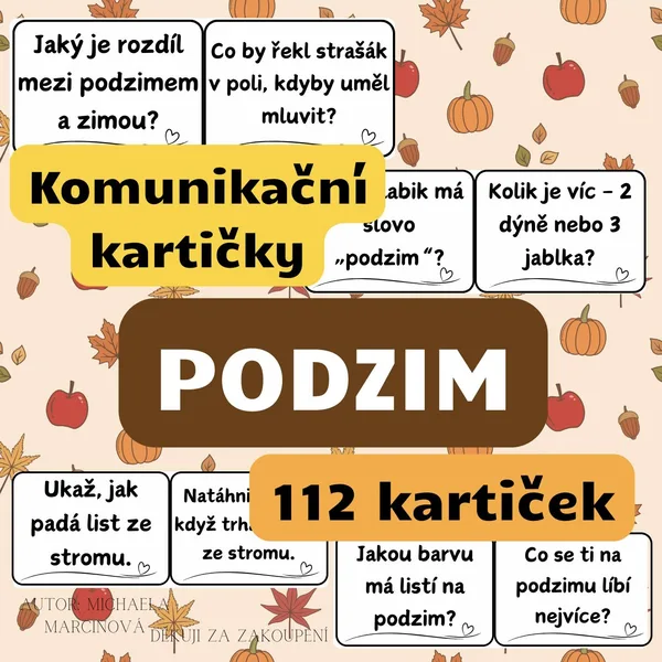 PODZIM – 112 KOMUNIKAČNÍCH A ÚKOLOVÝCH KARTIČEK