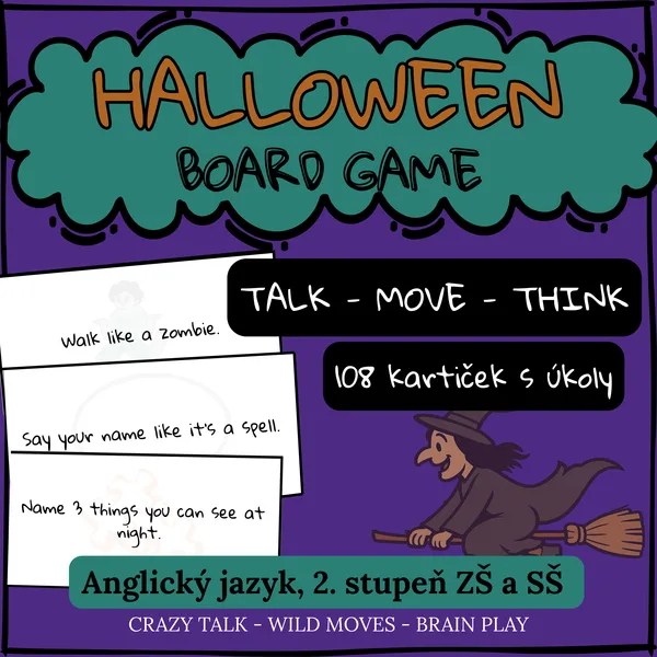 Halloween BOARD GAME | Talk, Move, Think (2. stupeň ZŠ a SŠ)