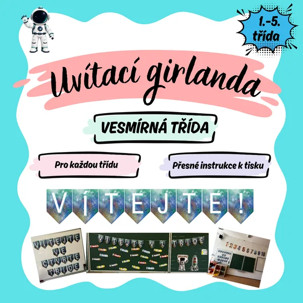 Uvítací girlanda - vesmírná třída