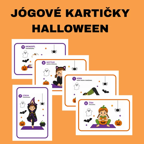 Jógové kartičky halloween
