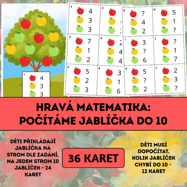 Hravá matematika: Počítáme jablíčka do 10