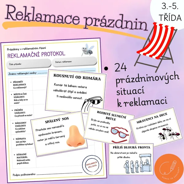 REKLAMACE PRÁZDNIN - tvůrčí psaní