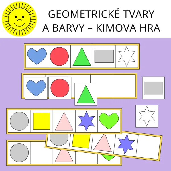 GEOMETRICKÉ TVARY A BARVY – KIMOVA HRA