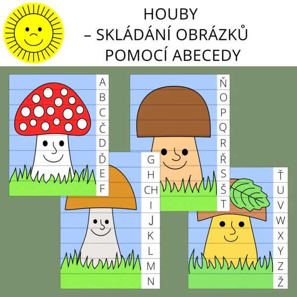 HOUBY – SKLÁDÁNÍ OBRÁZKŮ POMOCÍ ABECEDY