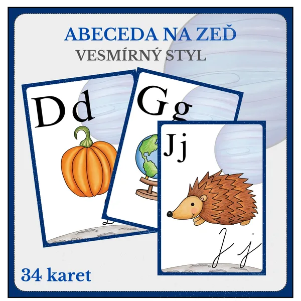 Abeceda na zeď (vesmírný styl)