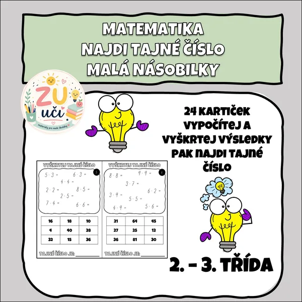 Najdi tajné číslo - Malá násobilka