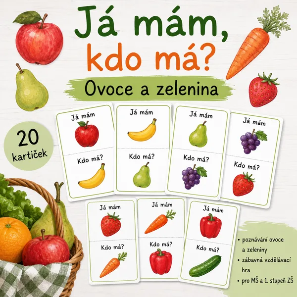🍎 Já mám, kdo má? – Ovoce a zelenina