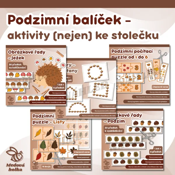 Podzimní balíček - aktivity (nejen) ke stolečku