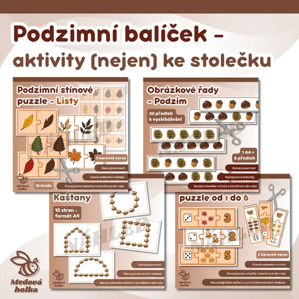 Podzimní balíček - aktivity (nejen) ke stolečku