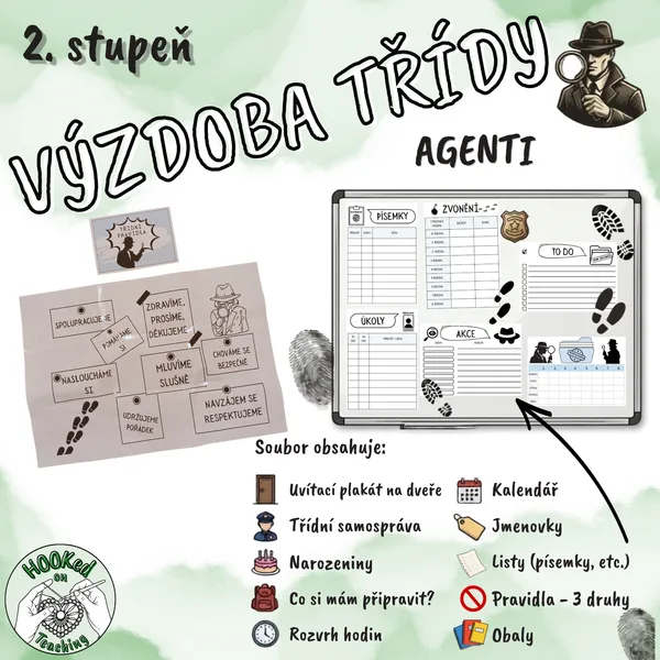 Výzdoba třídy - agenti, detektivové