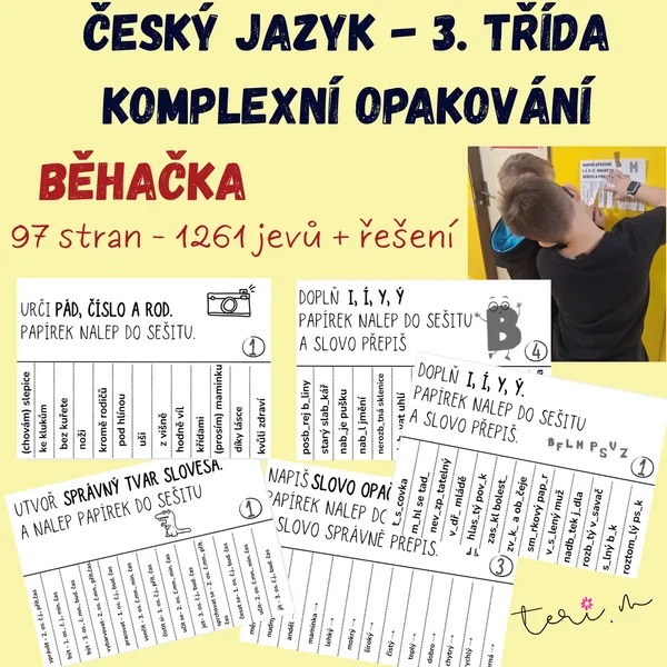 OPAKOVÁNÍ 3. TŘÍDA - ČESKÝ JAZYK - běhačka